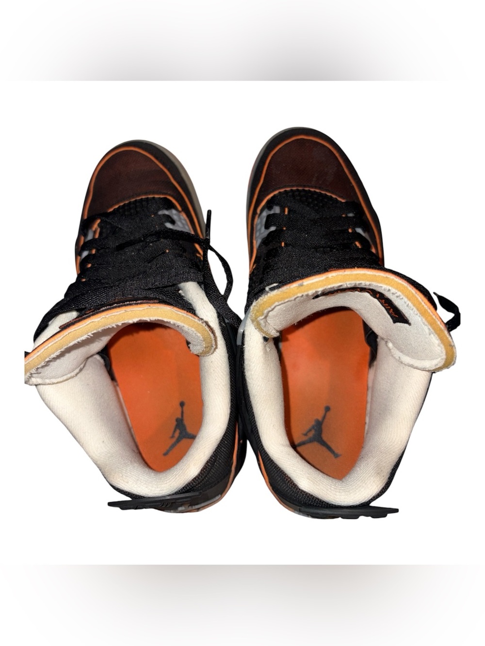 Jordan women Black and Orange Low-Top Athletic Sneakers - Picture 3 of 7